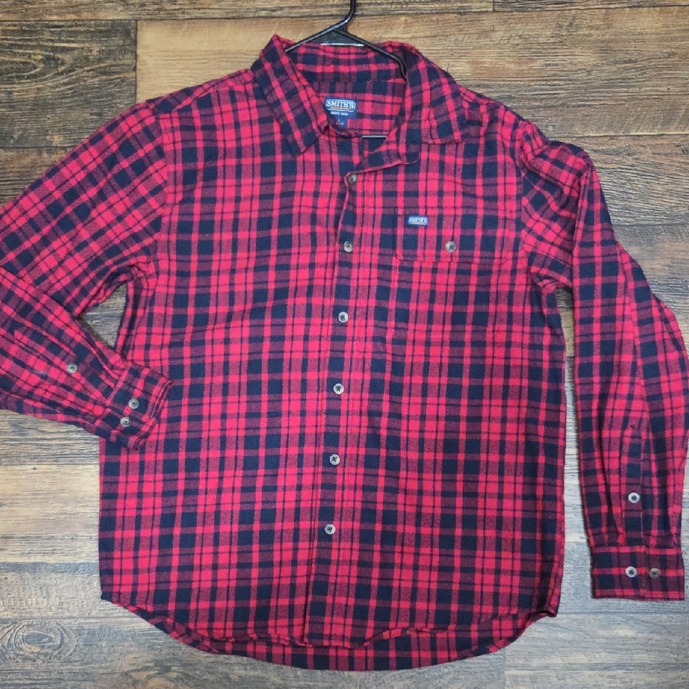 SMITH Red and Black Checkered Shirt